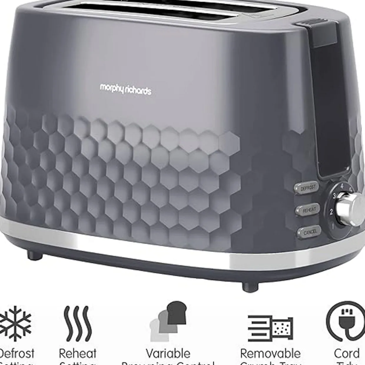 Morphy Richards Hive 2 Slice Toaster Grey