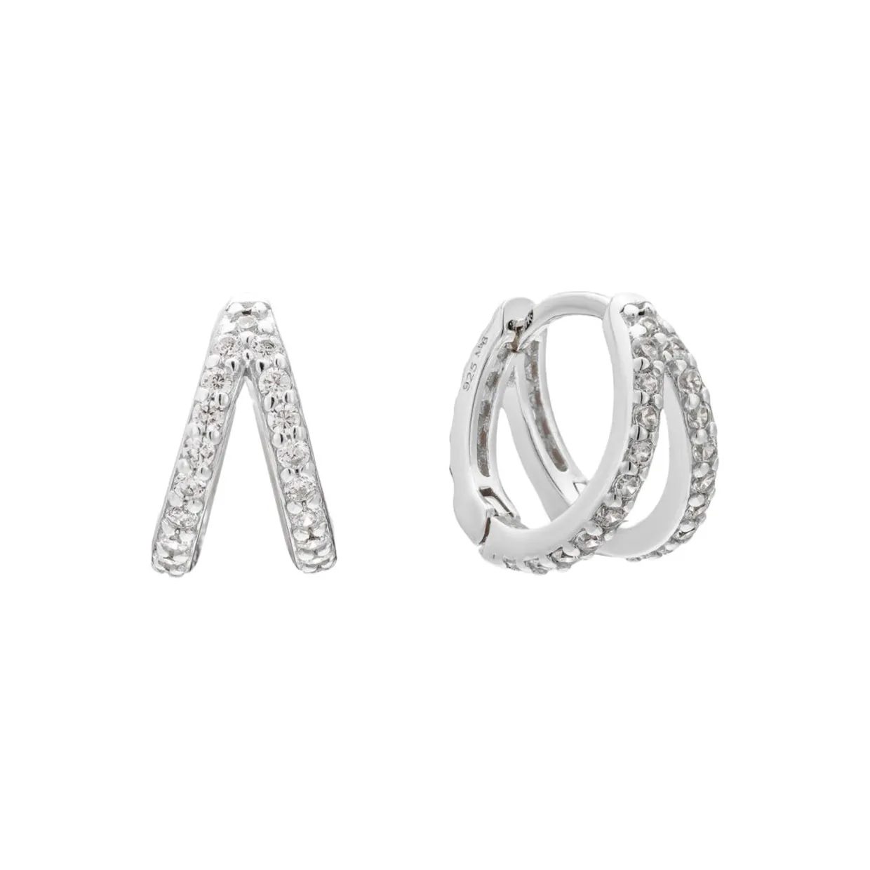 Mosaic Huggie Earrings