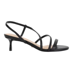 Movement Asymmetric Leather Kitten Heels