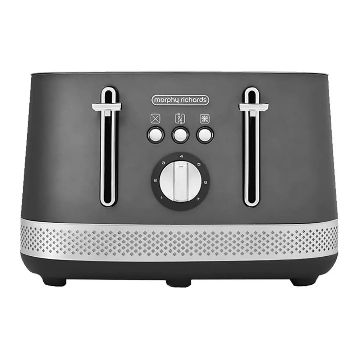 MR Illumination Matt Steel 4 Slice Toaster