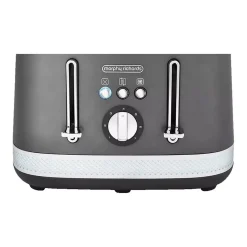 MR Illumination Matt Steel 4 Slice Toaster