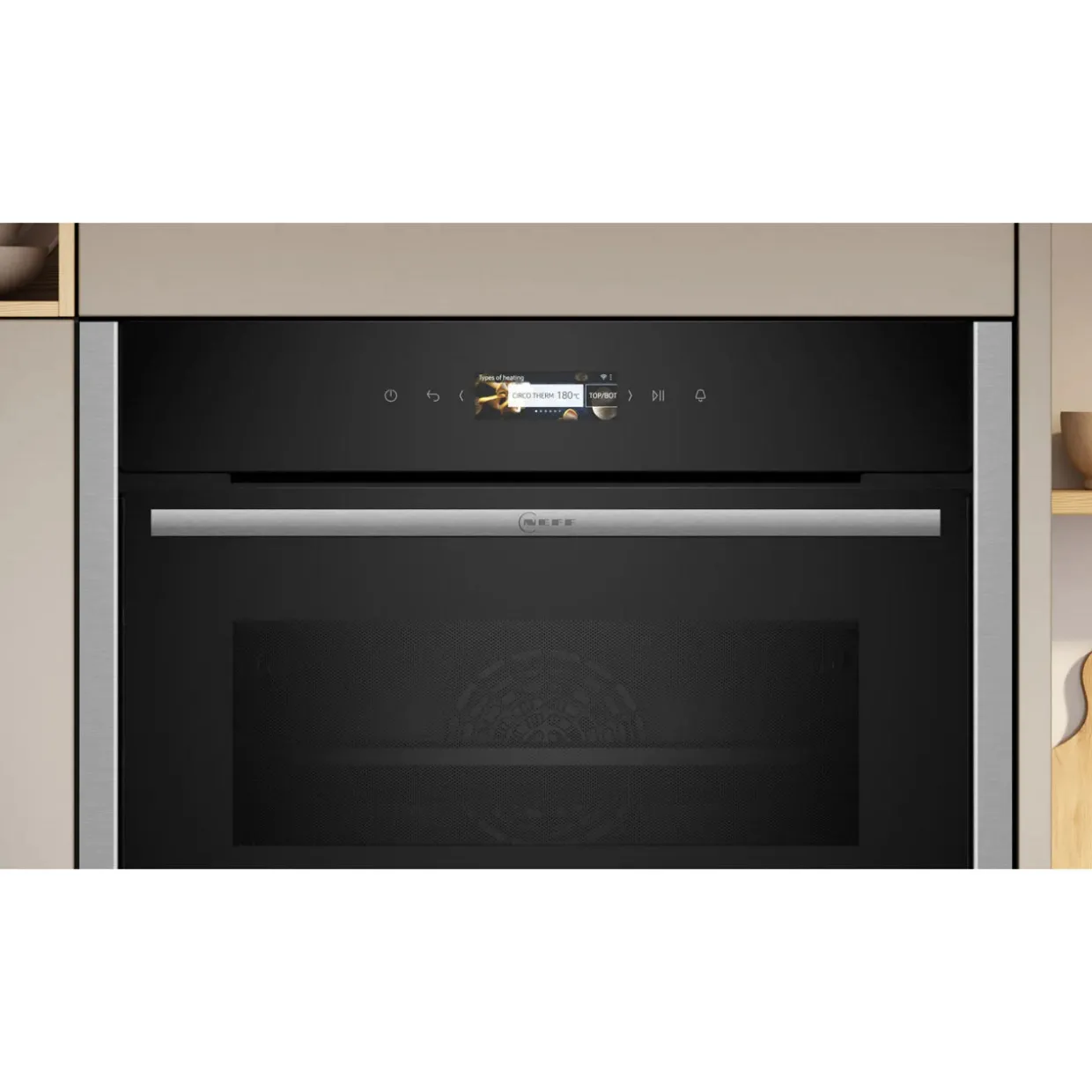 N70 Built In Compact Oven with Microwave Function Stainless Steel