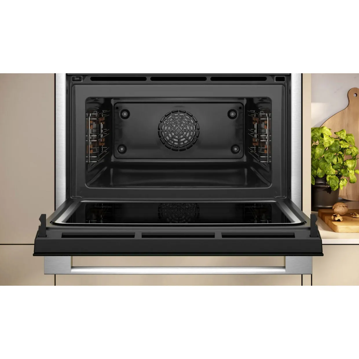 N70 Built In Compact Oven with Microwave Function Stainless Steel