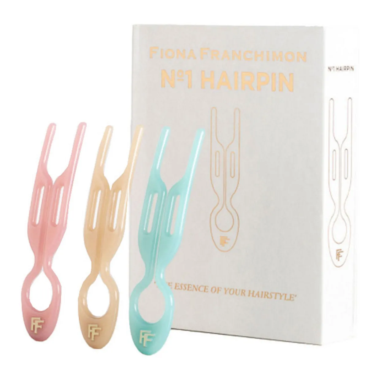 N°1 Hairpin Miami Collection - Seashell Pink, Soft Beige and Tantalizing Blue