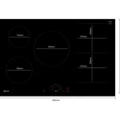 N70 Induction Hob 80cm Black