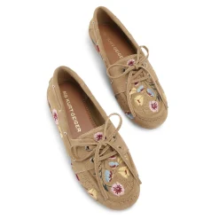 Nani Floral Embroidered Suede Loafers