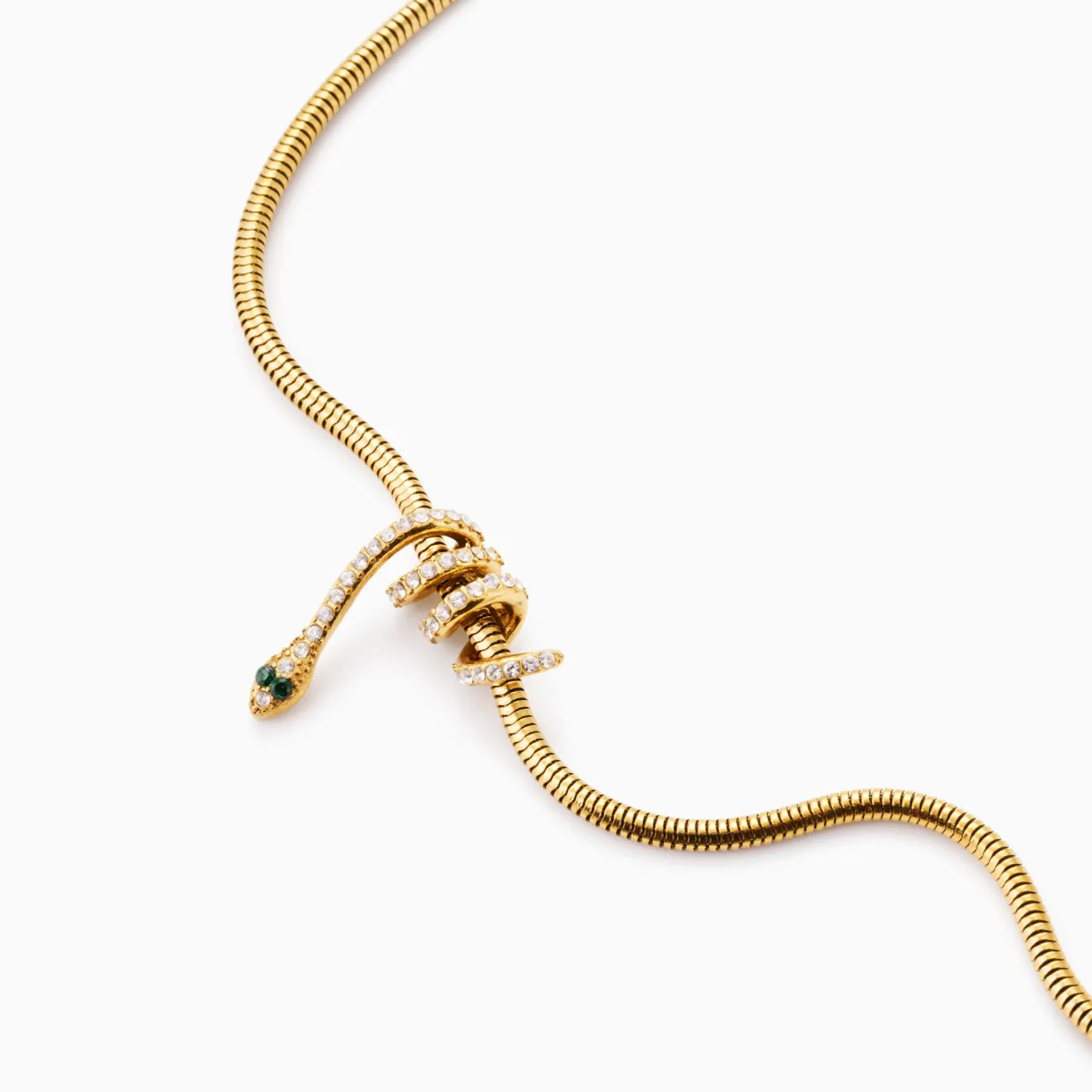 Nathair Nímhe Snake Necklace Gold
