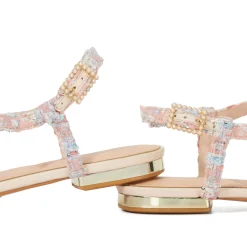 Nature Floral T-bar Sandals