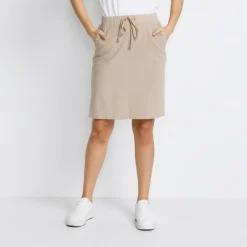 Naya Drawstring-Waist Pencil Skirt