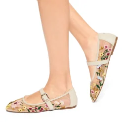 Nina Mesh Floral Ballet Flats