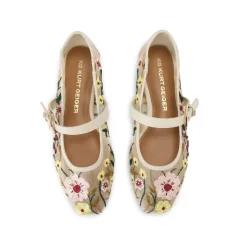 Nina Mesh Floral Ballet Flats