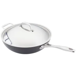 Non-Stick Hard Anodised Wok & Lid 30cm