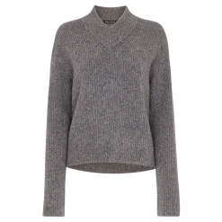 Notched Rib Knit Sweater