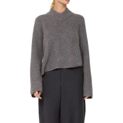 Notched Rib Knit Sweater