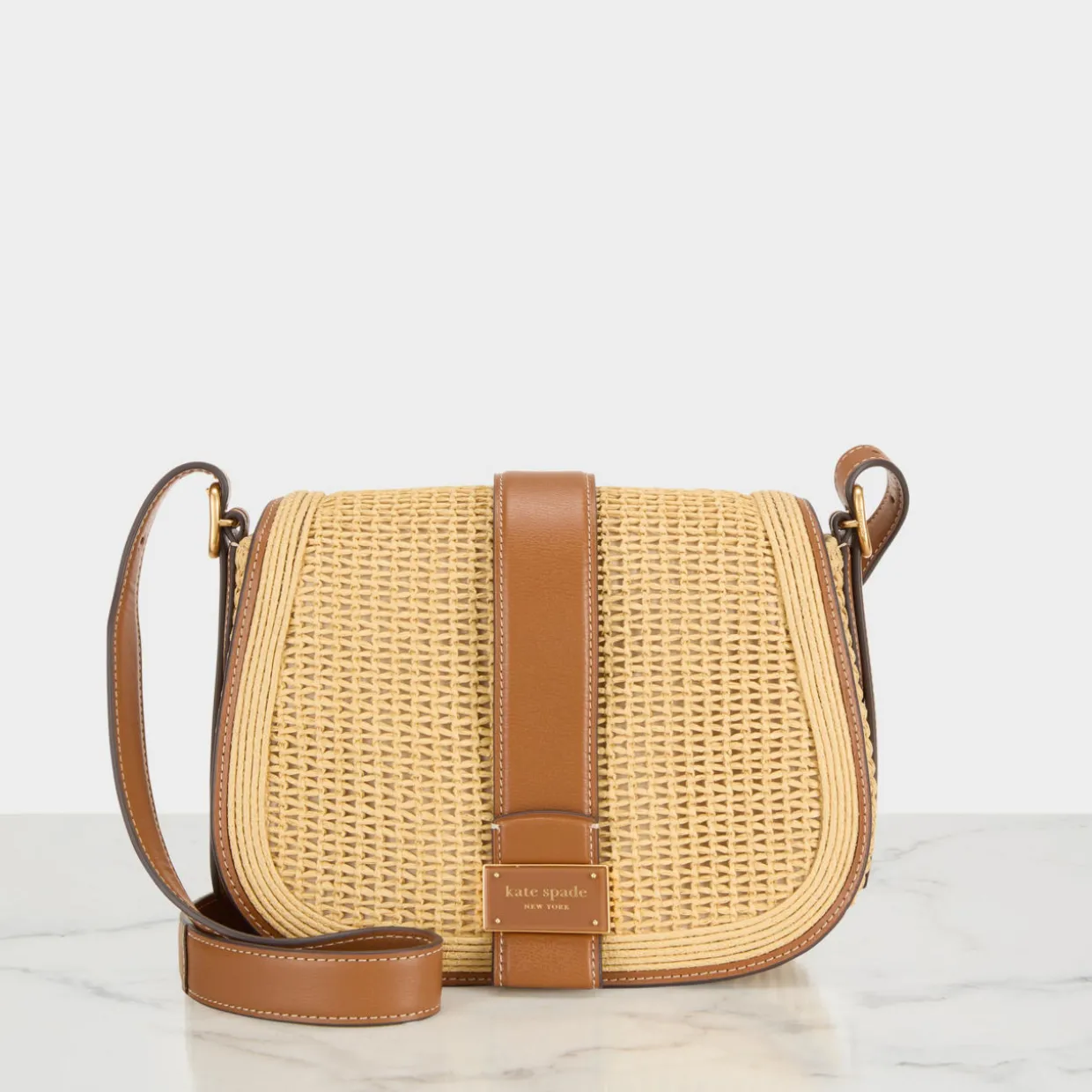 Nouveau Straw Saddle Bag