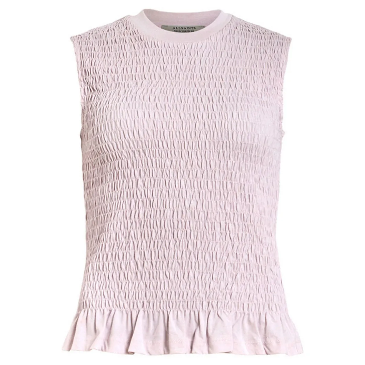 Ode Smocked Peplum Tank Top
