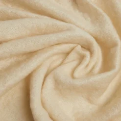 Off-White Mohair Throw
