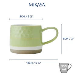 Ombre Green Textured Stoneware Mug 320ml
