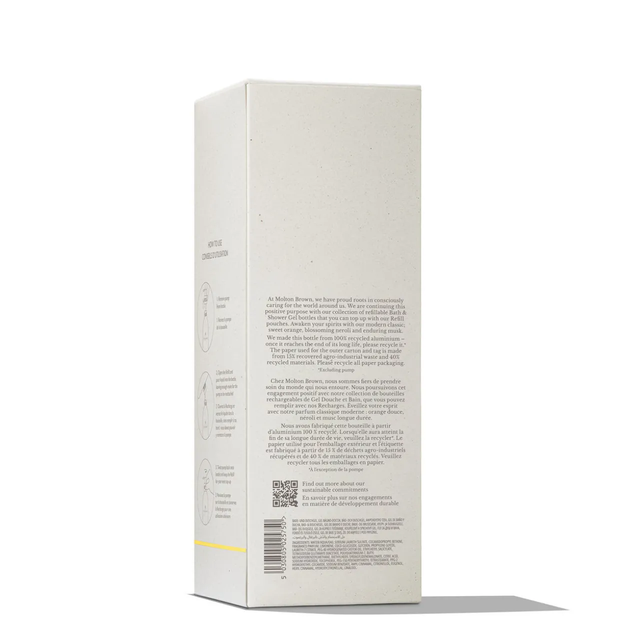Orange and Bergamot Bath & Shower Gel Infinite Bottle 400ml