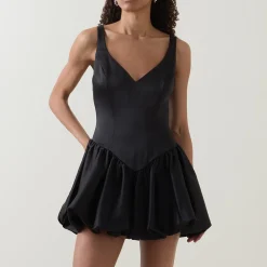 Oria Bubble Hem Mini Dress