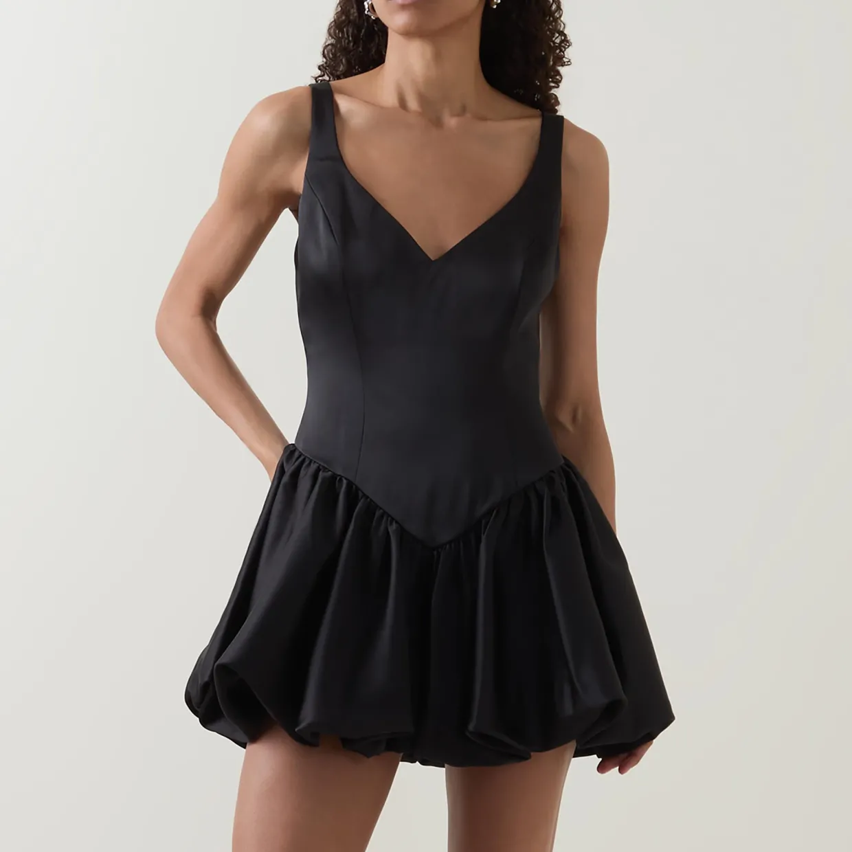 Oria Bubble Hem Mini Dress
