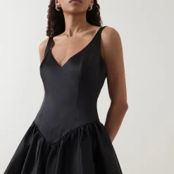 Oria Bubble Hem Mini Dress