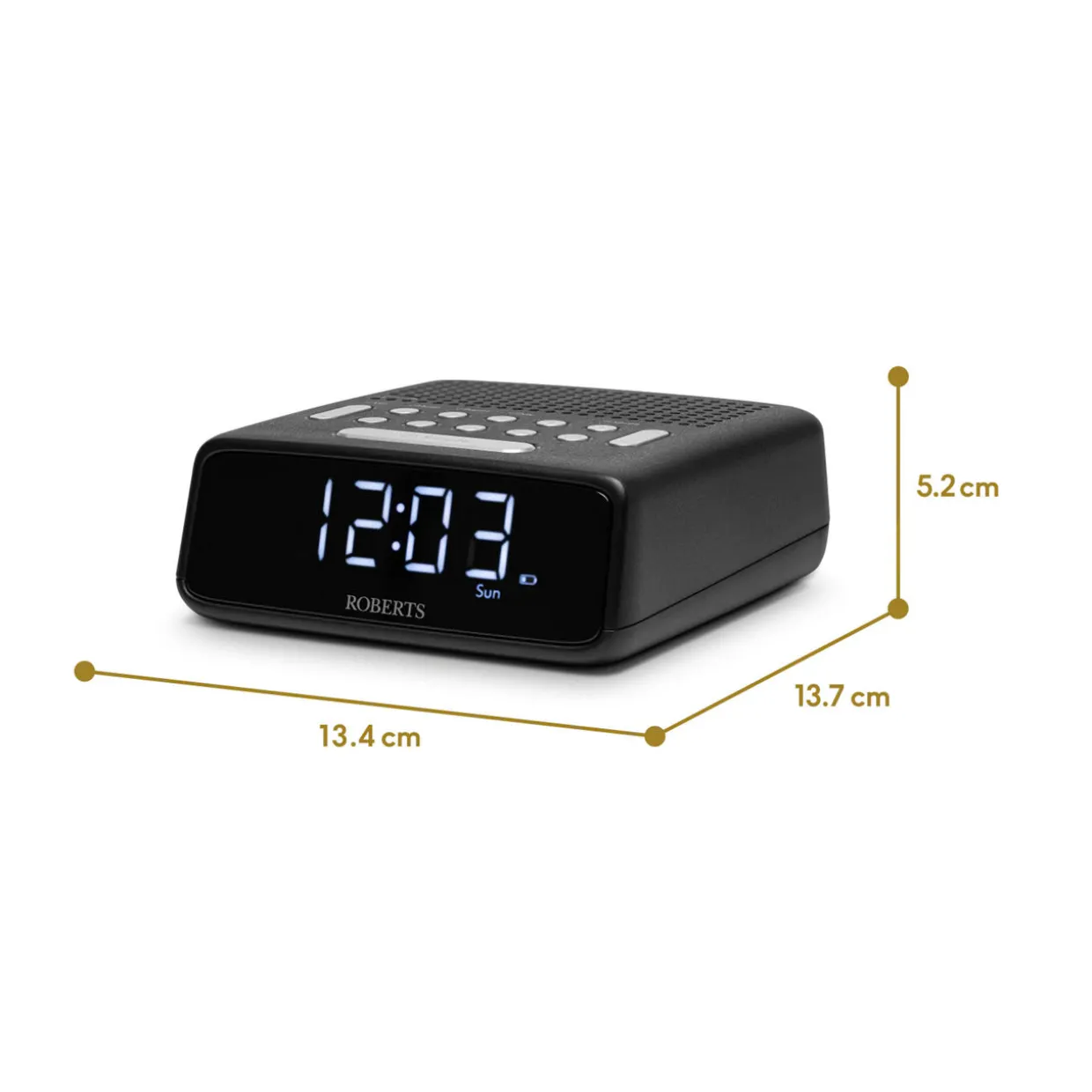 Ortus FM Dual Alarm Clock Radio in Black