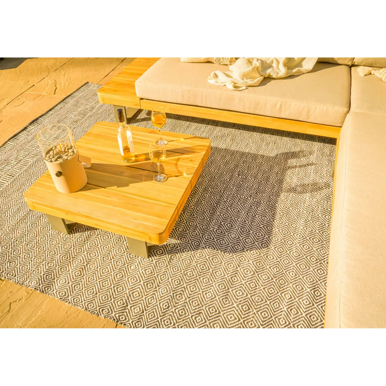 Osaka Garden Corner Set Royal Stone Grey