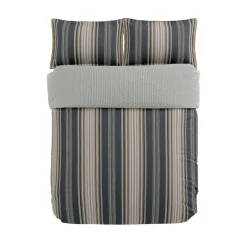 Oscar Duvet Set Charcoal and Tan