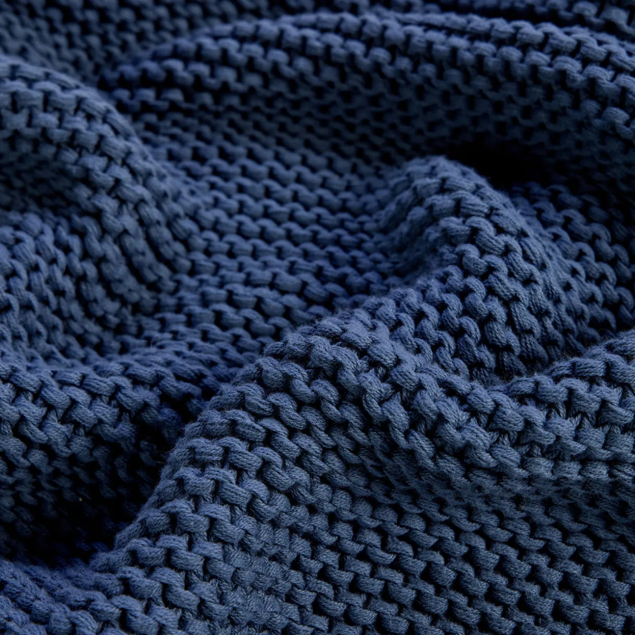 Oslo Knitted Throw Denim