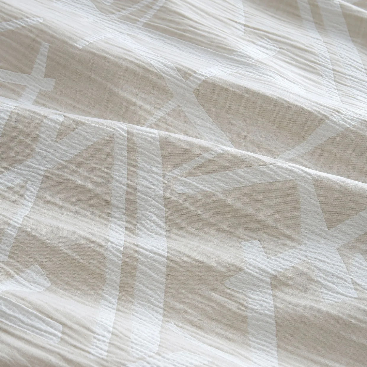 Otto Textured Jacquard Duvet Set Natural