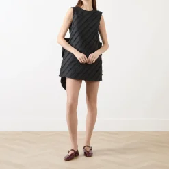 Oversized Bow Mini Shift Dress