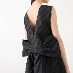 Oversized Bow Mini Shift Dress