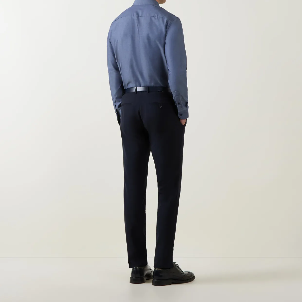 Oxford Contrast Trim Single Cuff Shirt