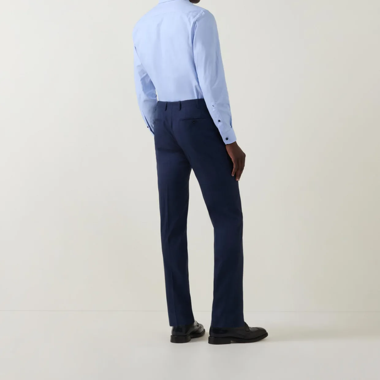 Oxford Trim Single-Cuff Formal Shirt