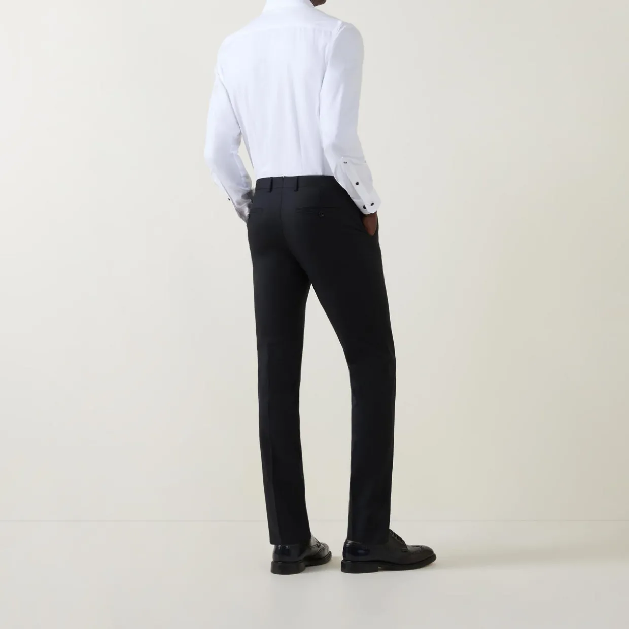 Oxford Trim Single-Cuff Formal Shirt