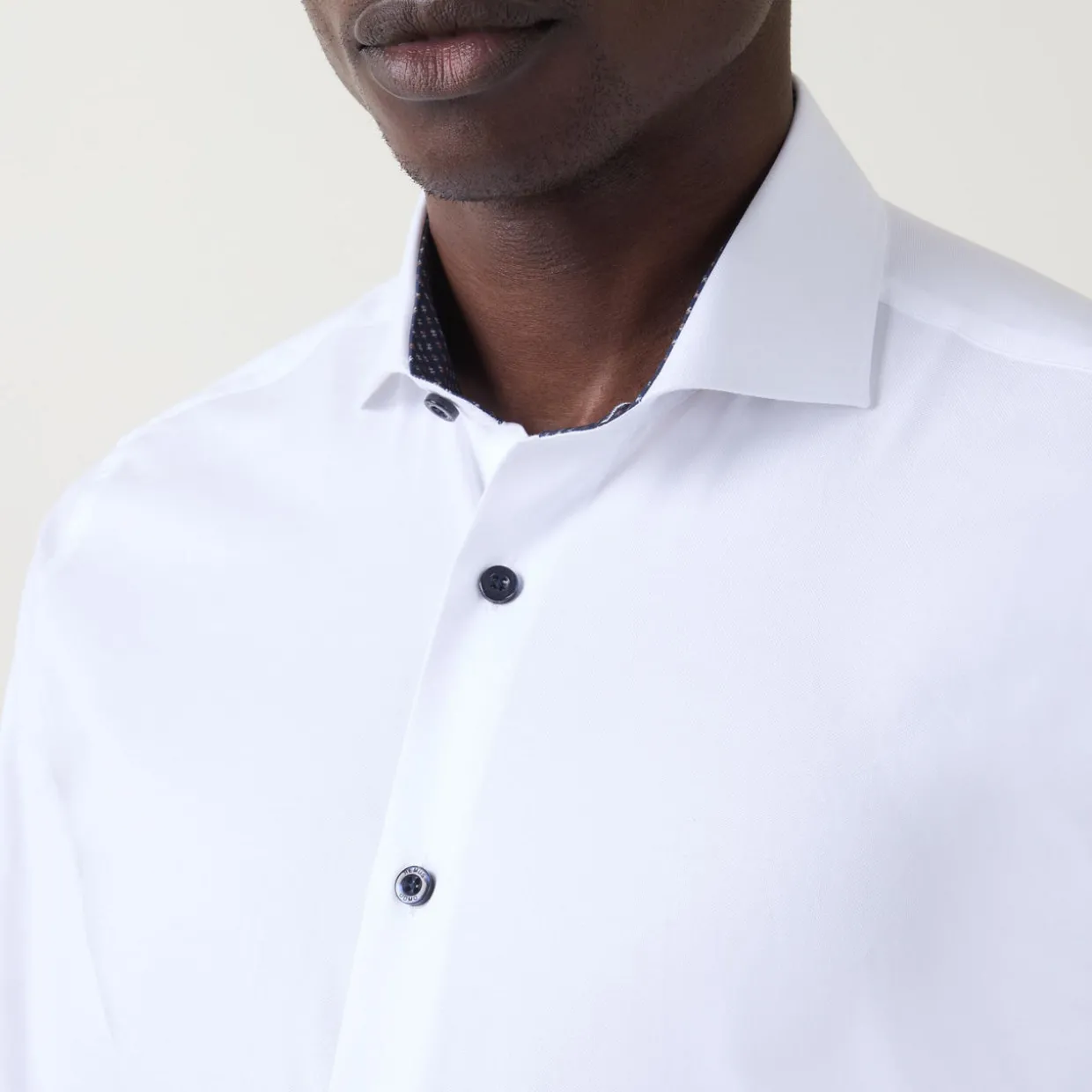 Oxford Trim Single-Cuff Formal Shirt