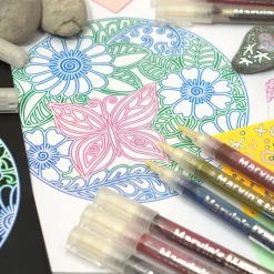 12-Pack Silver Rainbow Markers