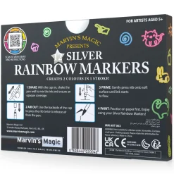 12-Pack Silver Rainbow Markers