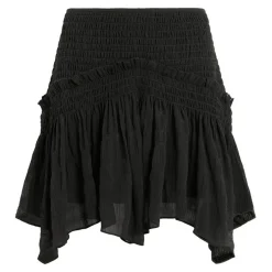 Pamela Shirred Handkerchief Mini Skirt