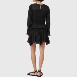 Pamela Shirred Handkerchief Mini Skirt