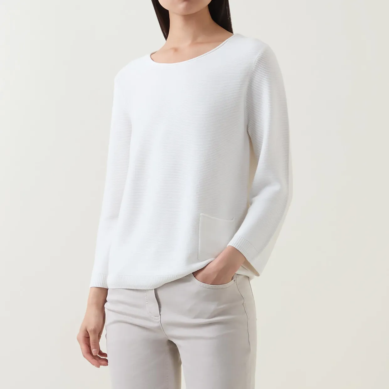 Patch Pocket Ribbed Sweater