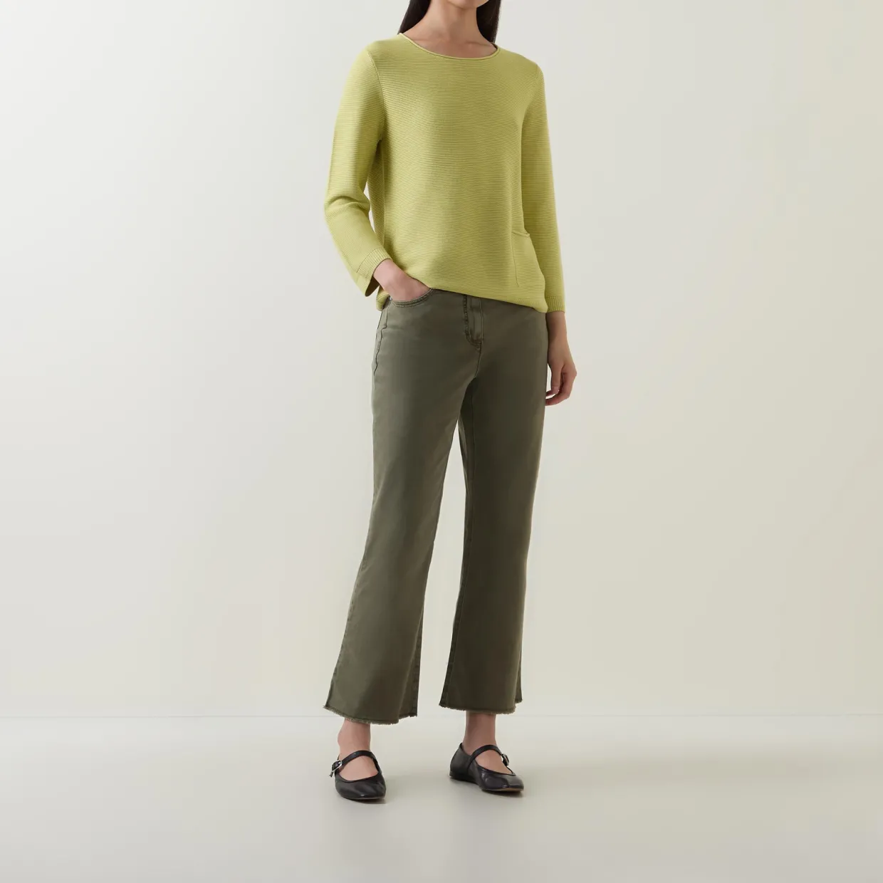 Patch Pocket Ribbed Sweater