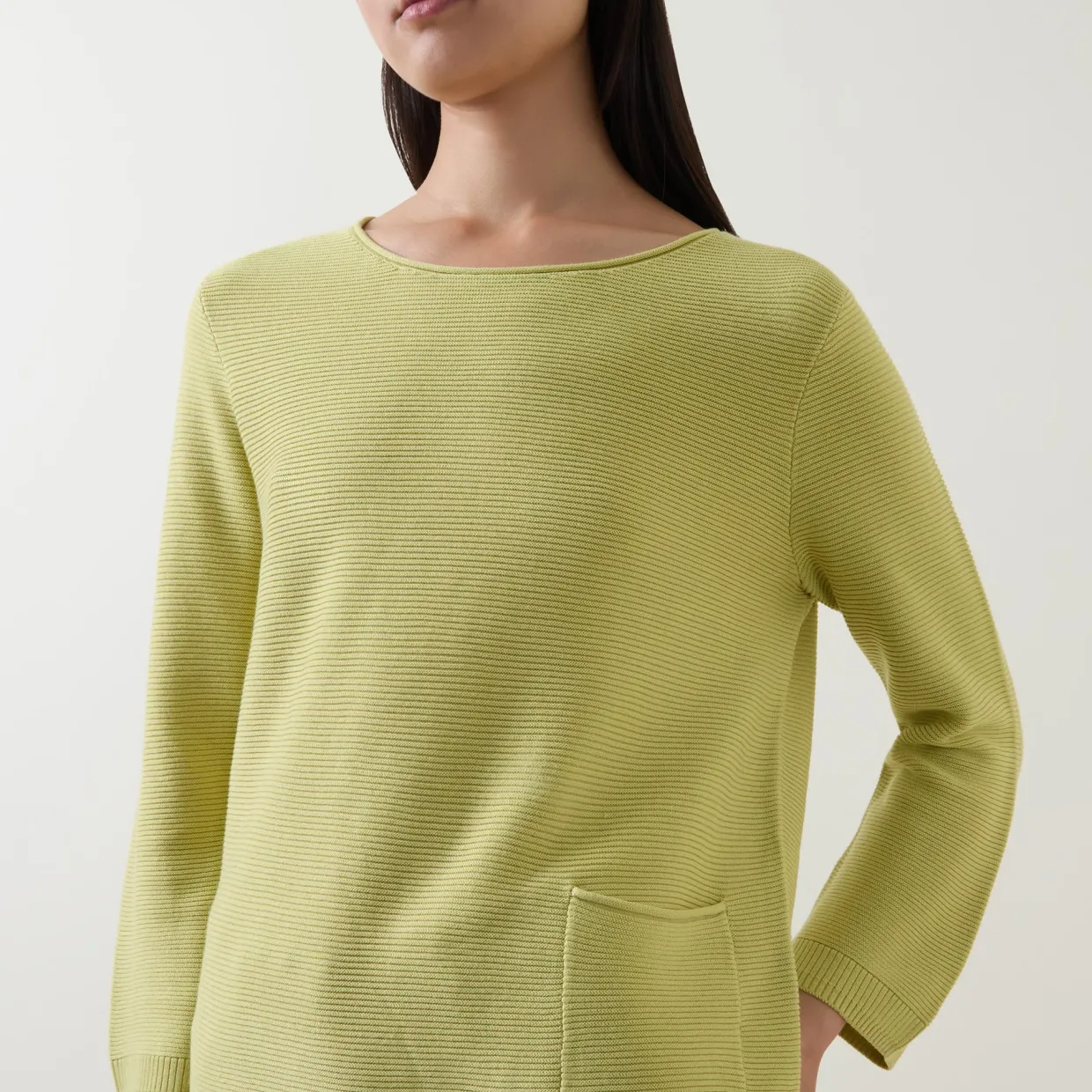 Patch Pocket Ribbed Sweater