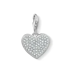 Pavé Heart Charm Pendant