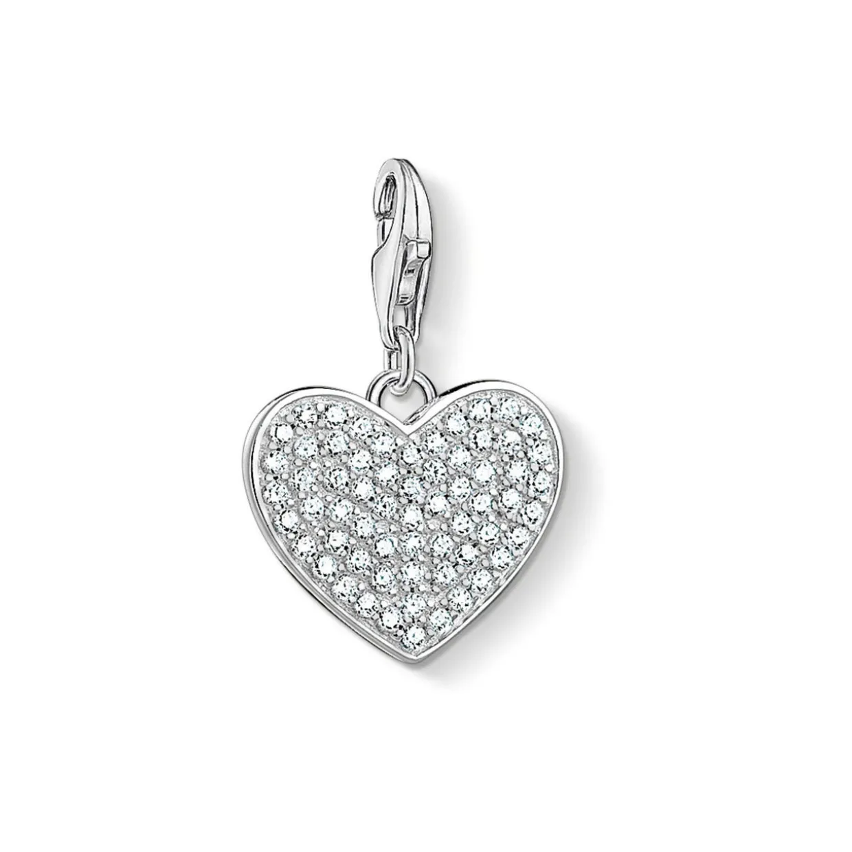Pavé Heart Charm Pendant