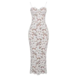 Pearl Floral Embroidered Dress