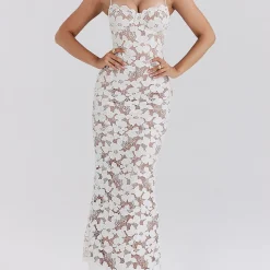 Pearl Floral Embroidered Dress
