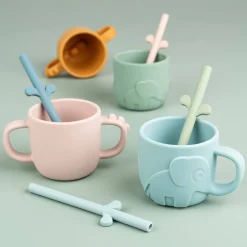 Peekaboo Silicone Straw Set