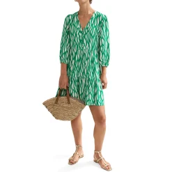 Penele Squiggle Print Swing Dress